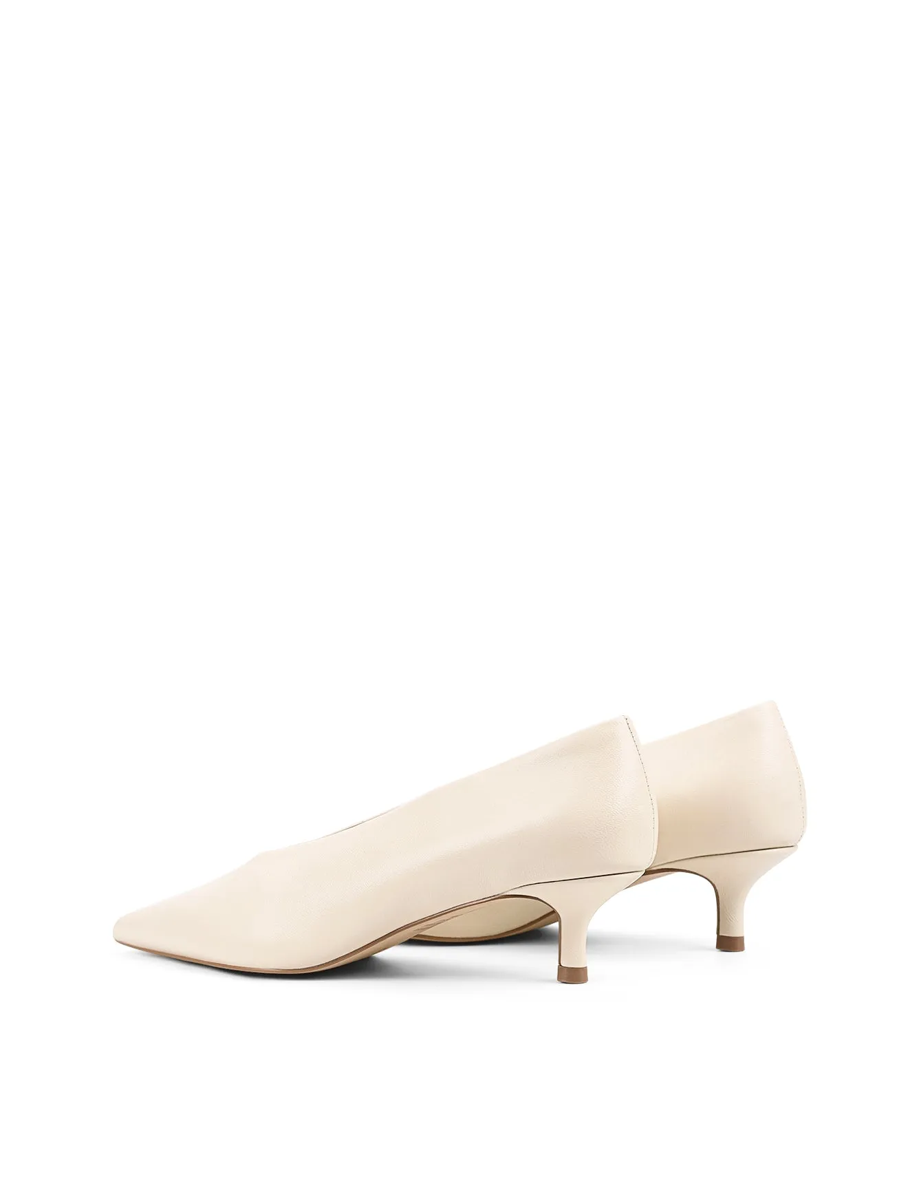Flynn Point Toe Pumps - Cream White Leather sold by Siren Shoes product image thumbnail 3