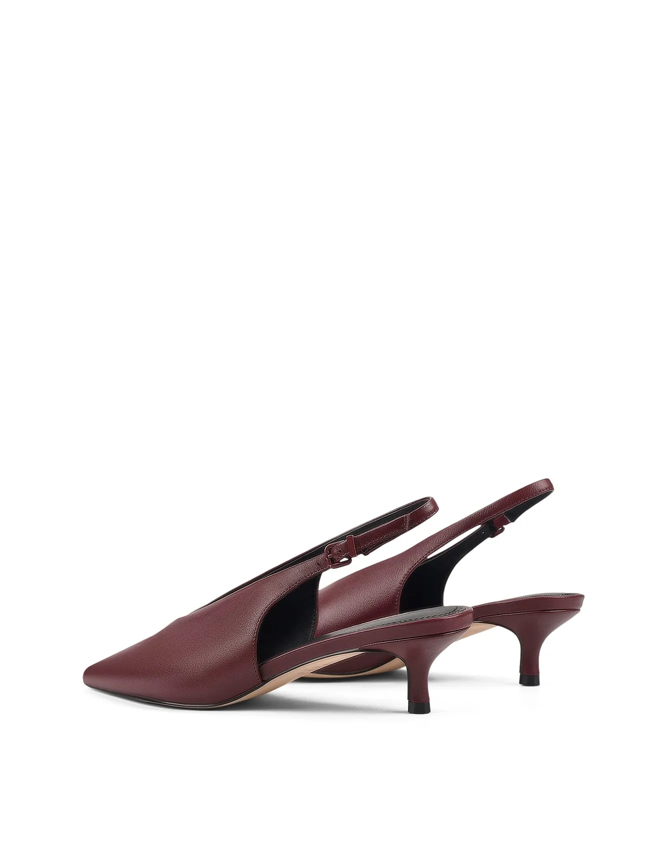 Fly Point Toe Slingbacks - Wine Leather sold by Siren Shoes product image thumbnail 3