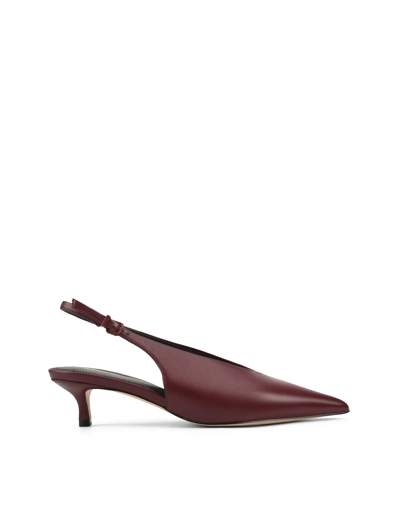 Fly Point Toe Slingbacks - Wine Leather sold by Siren Shoes