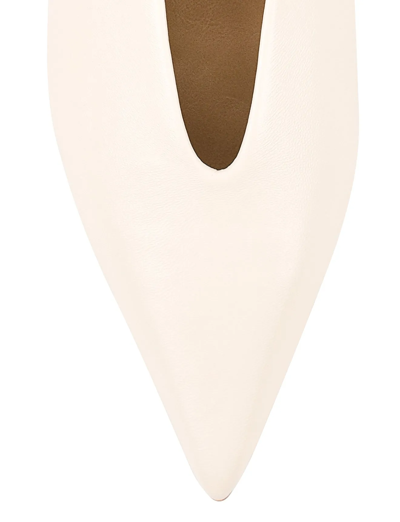 Fly Point Toe Slingbacks - Cream White Leather sold by Siren Shoes product image thumbnail 4