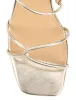 Strike Strappy Block Heels - Gold Metallic Leather sold by Siren Shoes