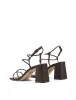 Strike Strappy Block Heels - Chocolate Brown Leather sold by Siren Shoes