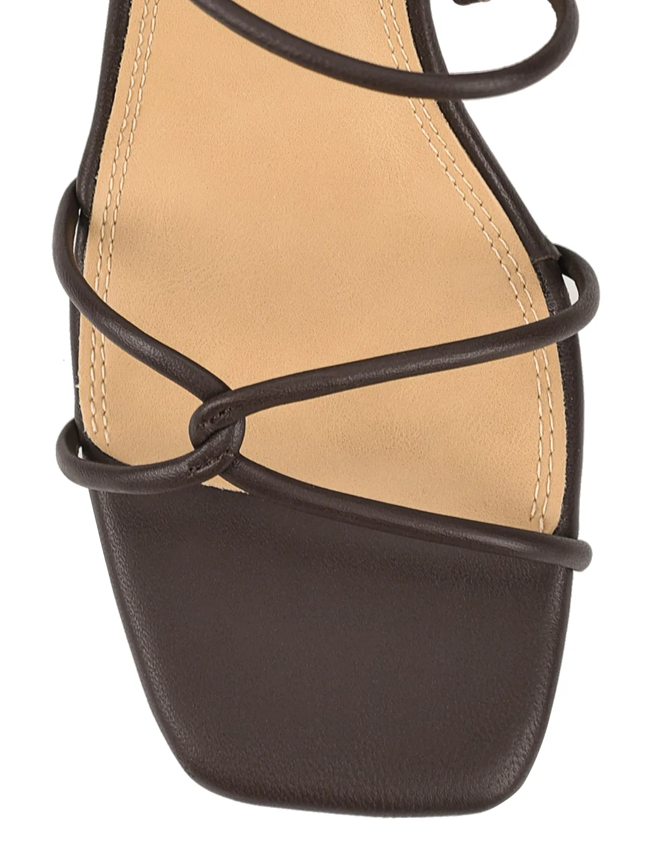 Strike Strappy Block Heels - Chocolate Brown Leather sold by Siren Shoes product image thumbnail 4