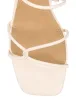Strike Strappy Block Heels - Cream White Leather sold by Siren Shoes