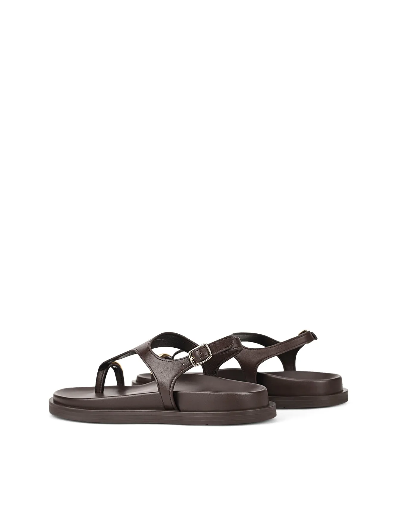 Latvia Flatform Sandals - Chocolate Brown Leather sold by Siren Shoes product image thumbnail 3