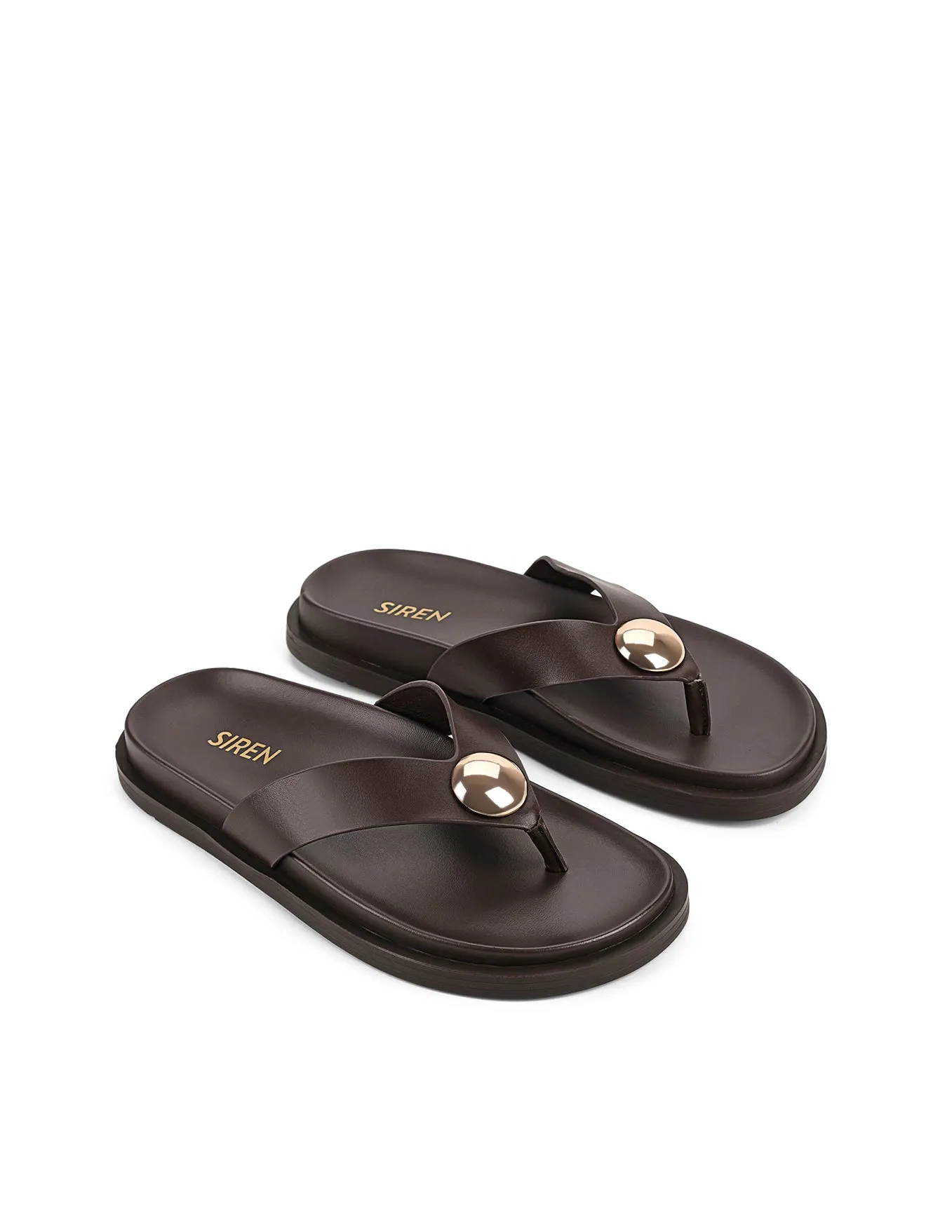 Lani Footbed Sandals - Chocolate Brown Leather sold by Siren Shoes product image thumbnail 2