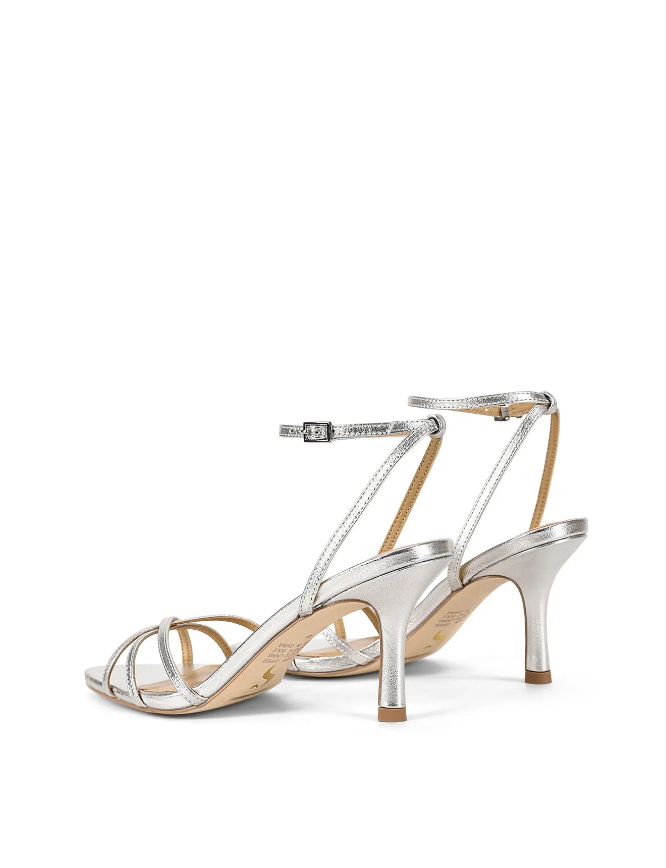 Madison Point Toe Strappy Heel - Silver Leather sold by Siren Shoes product image thumbnail 3