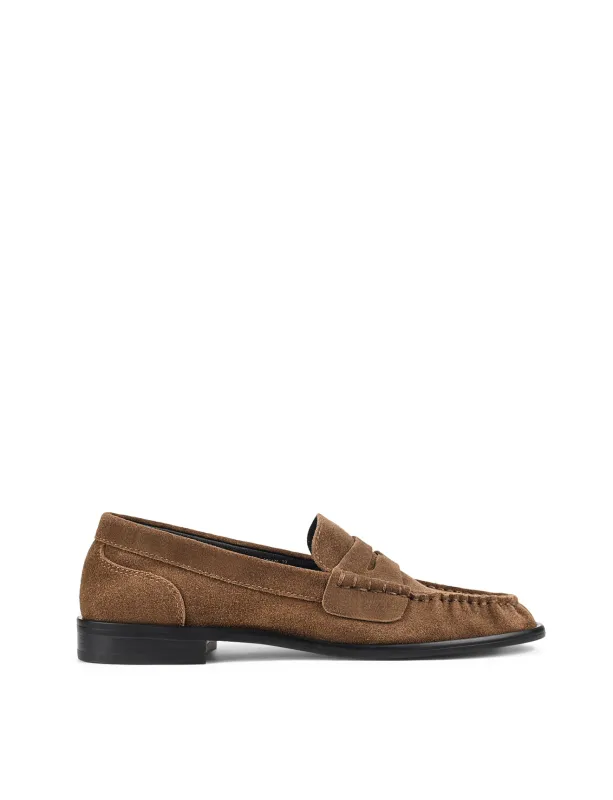 Paddy Loafers - Toffee Brown Suede sold by Siren Shoes