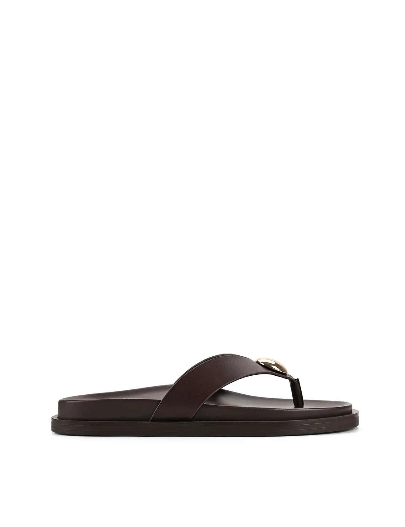 Lana Footbed Sandals - Chocolate Leather sold by Siren Shoes