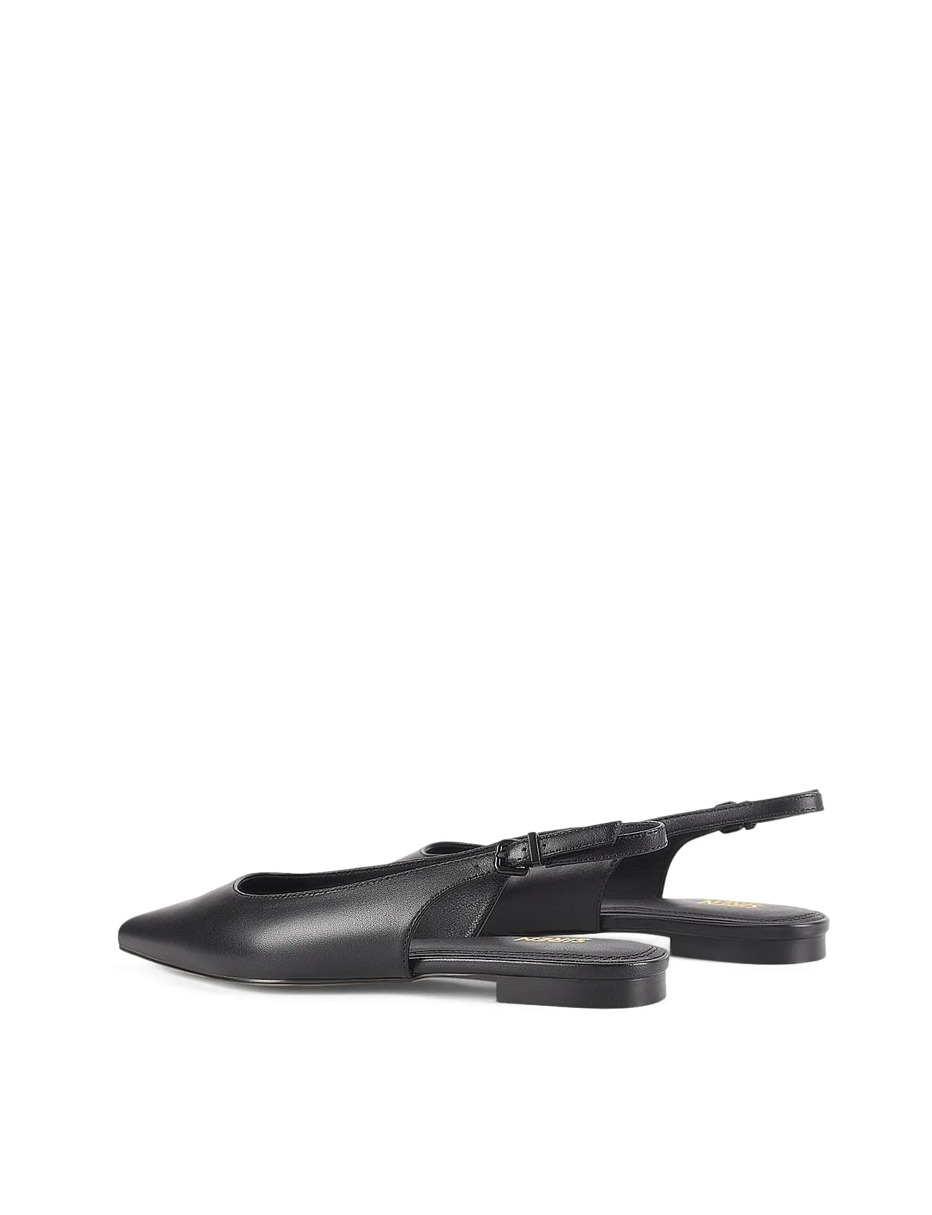 Lola Sling Back Flats - Black Leather sold by Siren Shoes product image thumbnail 3
