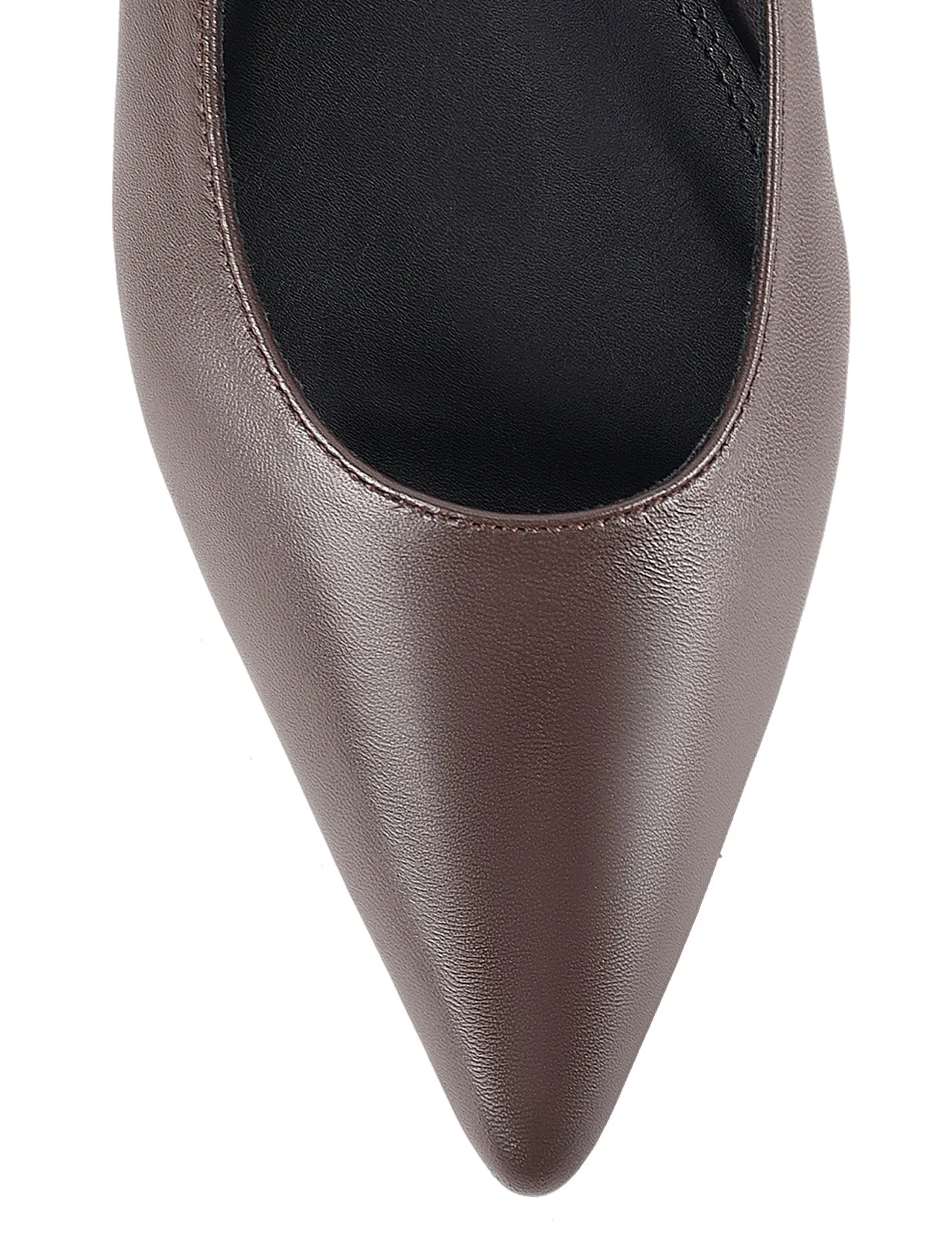 Lola Sling Back Flats - Chocolate Brown Leather sold by Siren Shoes product image thumbnail 4