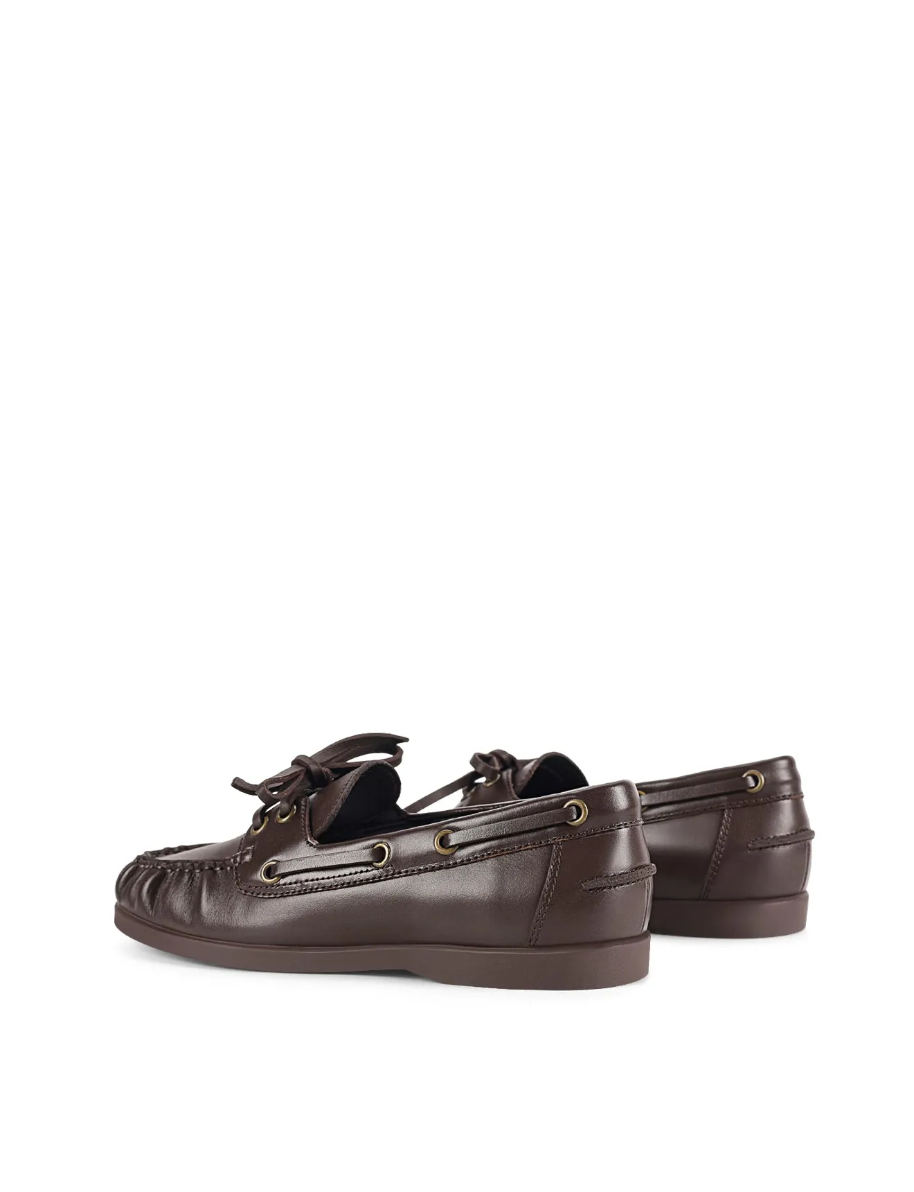 Paloma Boat Shoes - Chocolate Brown Leather sold by Siren Shoes product image thumbnail 3