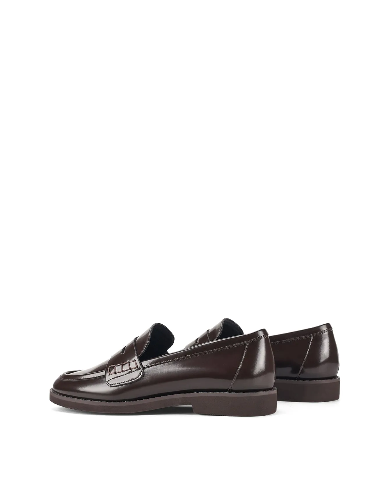 Victoria Loafers - Chocolate Brown Hi-Shine Leather sold by Siren Shoes product image thumbnail 3