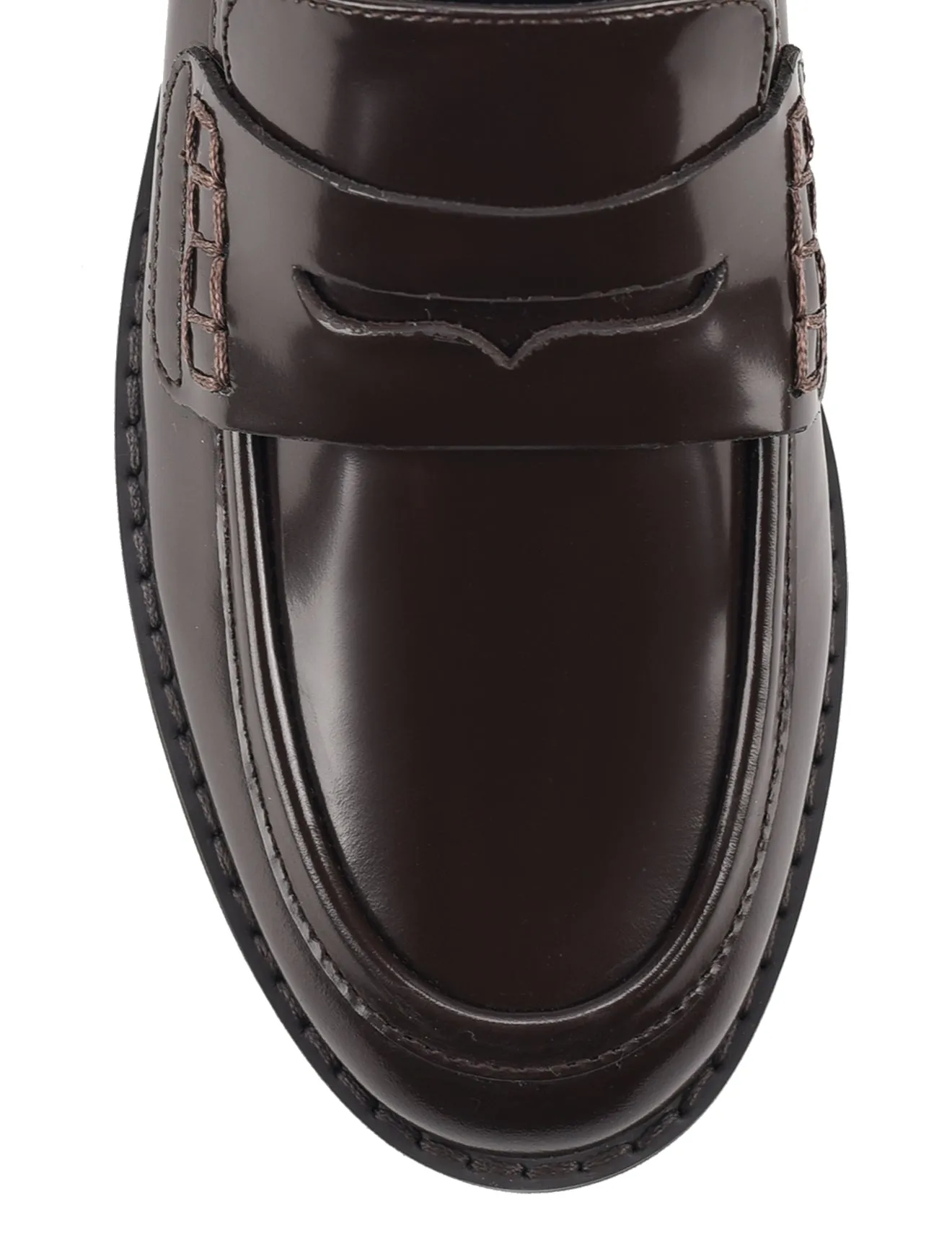 Victoria Loafers - Chocolate Brown Hi-Shine Leather sold by Siren Shoes product image thumbnail 4