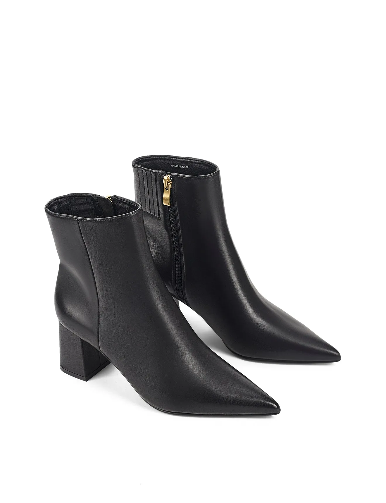 Grace Ankle Boots - Black Leather sold by Siren Shoes product image thumbnail 2