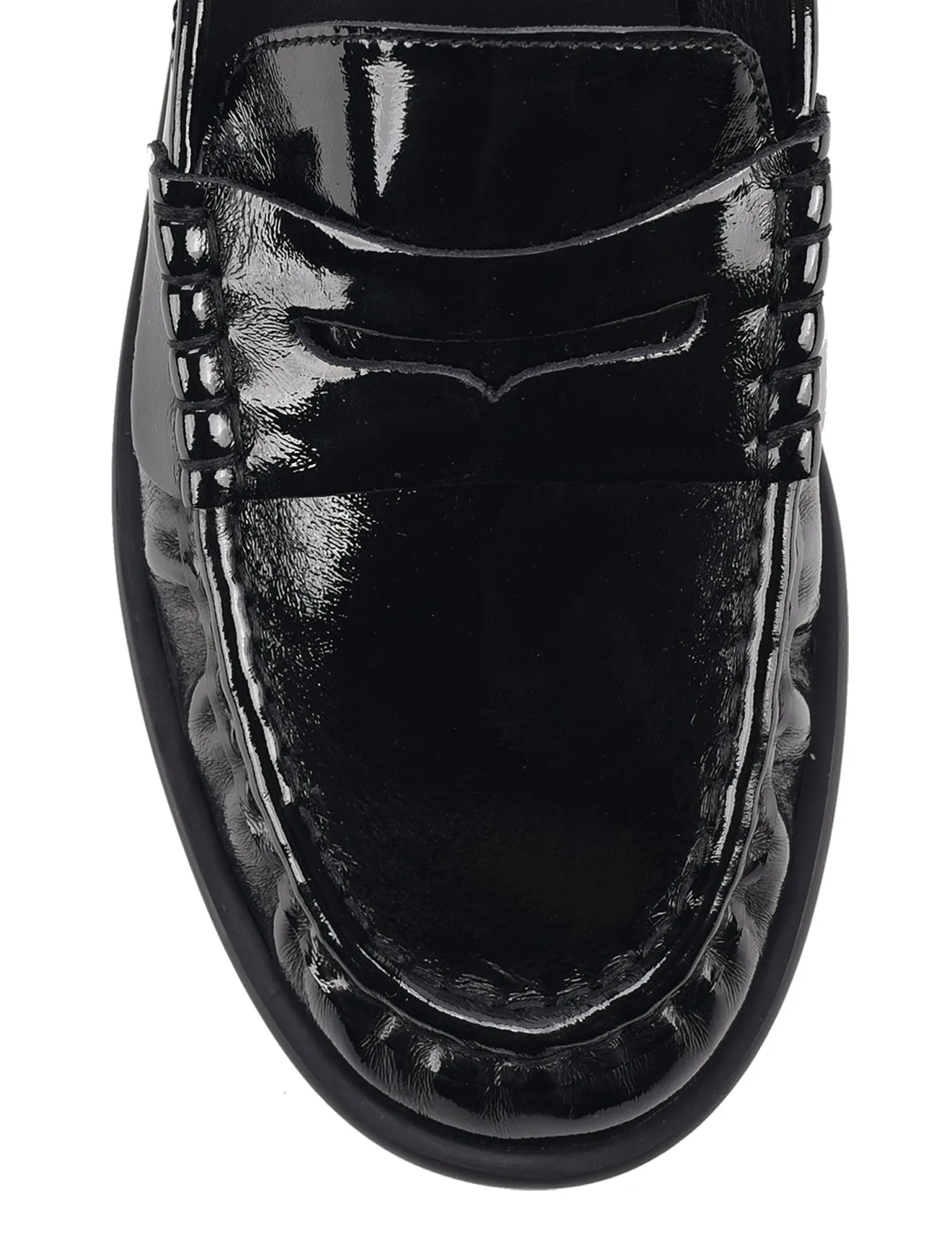 Parker Loafer Mules - Black Crinkle Patent Leather sold by Siren Shoes product image thumbnail 4