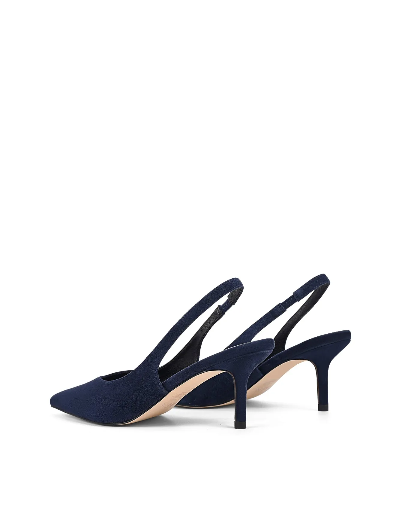 Yory Slingback Kitten Heels - Navy Blue Suede sold by Siren Shoes product image thumbnail 3