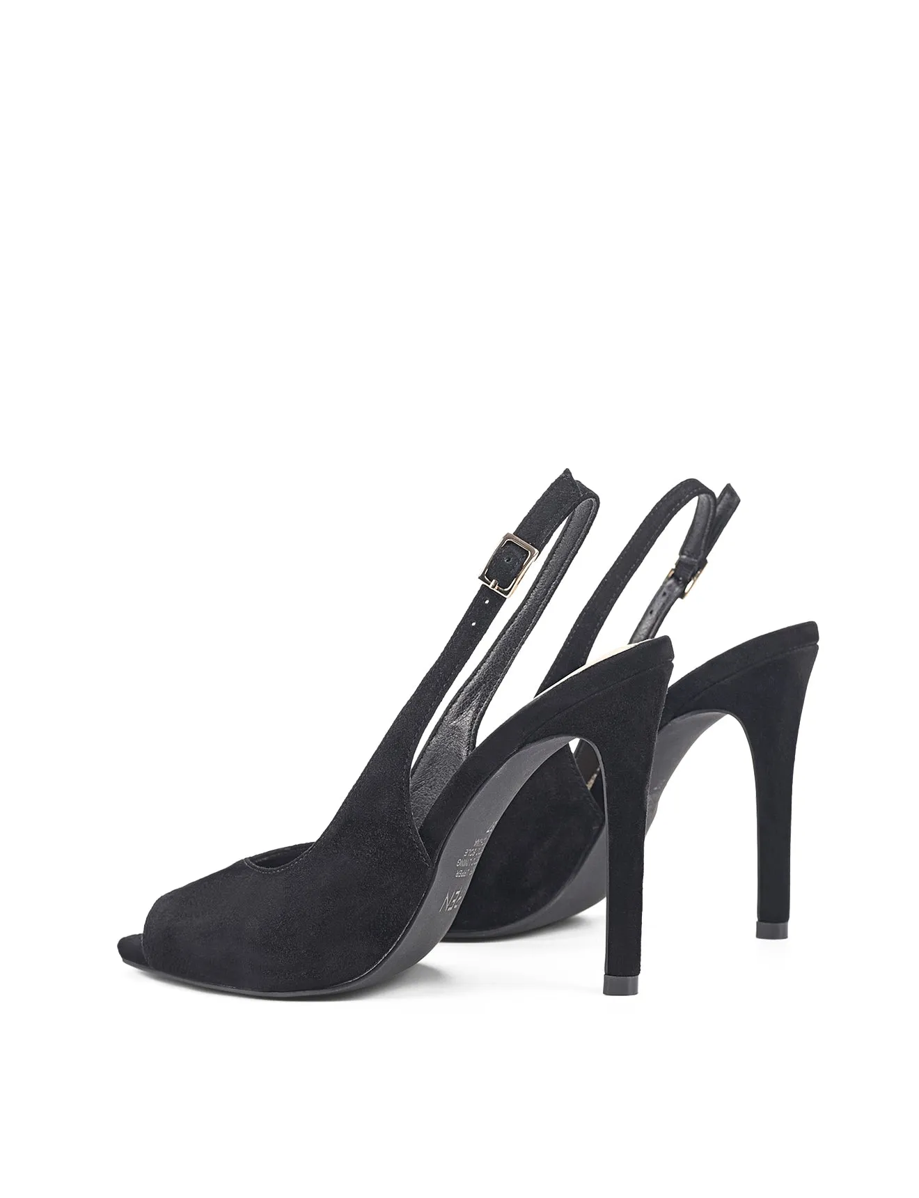 Zola Peep Toe Heels - Black Suede sold by Siren Shoes product image thumbnail 3