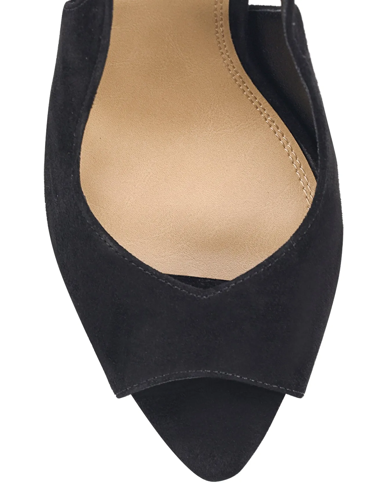 Zola Peep Toe Heels - Black Suede sold by Siren Shoes product image thumbnail 4