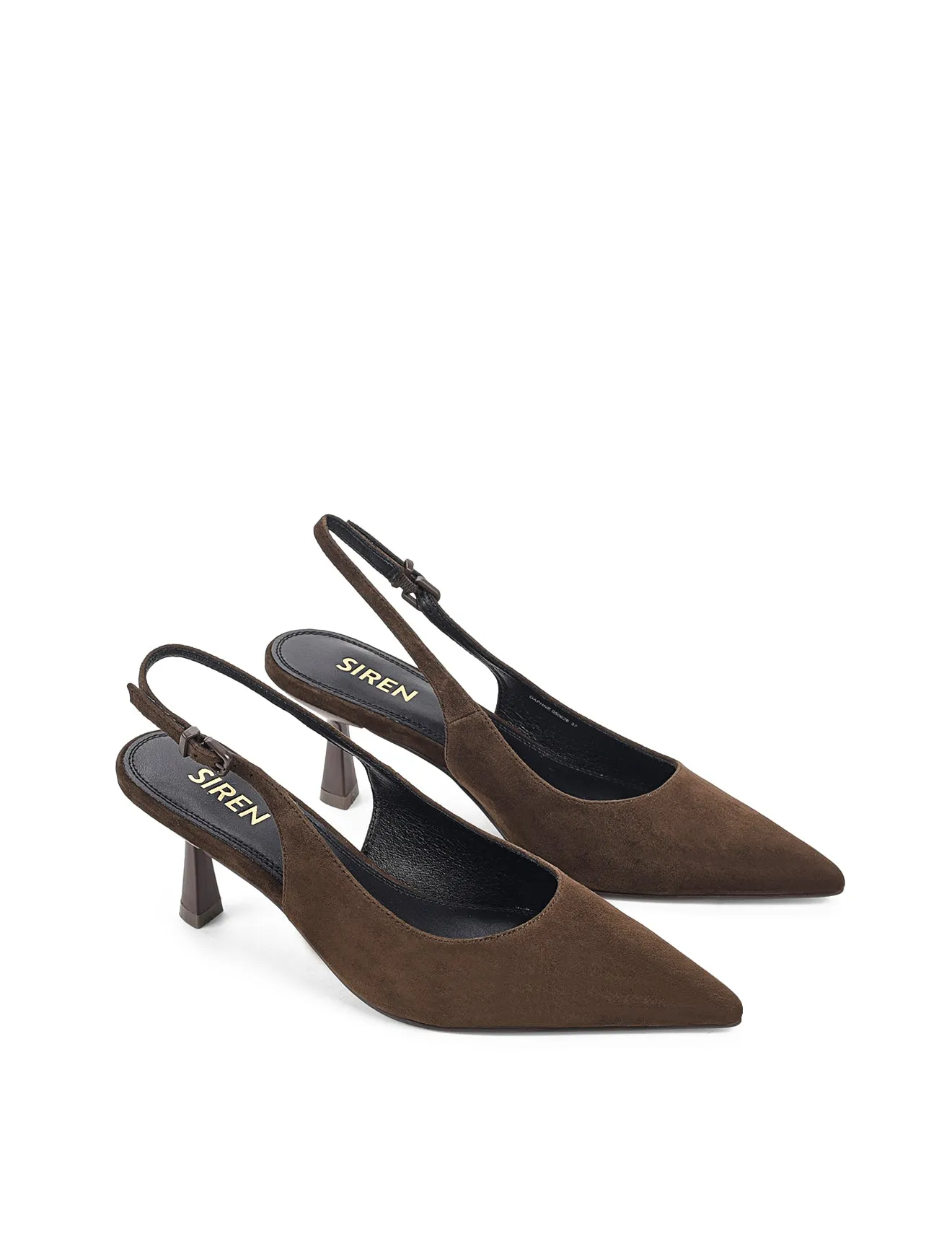 Daphne Slingback Heels - Chocolate Brown Suede sold by Siren Shoes product image thumbnail 2