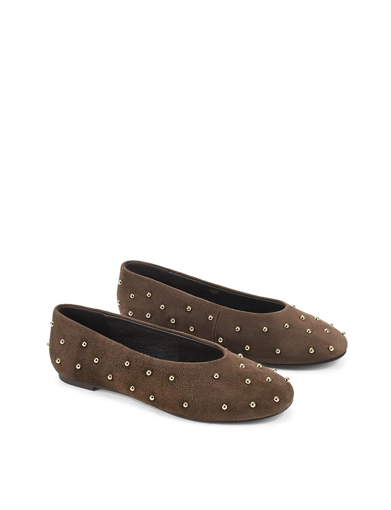 Tamsin Ballet Flats - Chocolate Brown Suede sold by Siren Shoes product image thumbnail 2