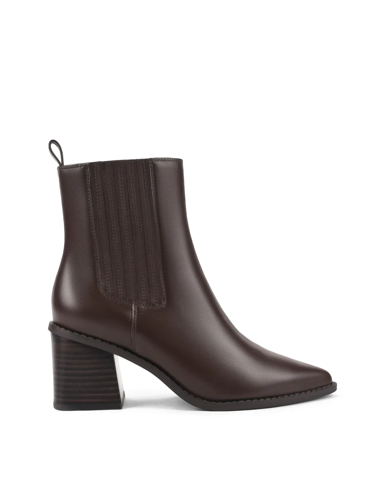 Dorothy Ankle Boots - Chocolate Brown Leather sold by Siren Shoes