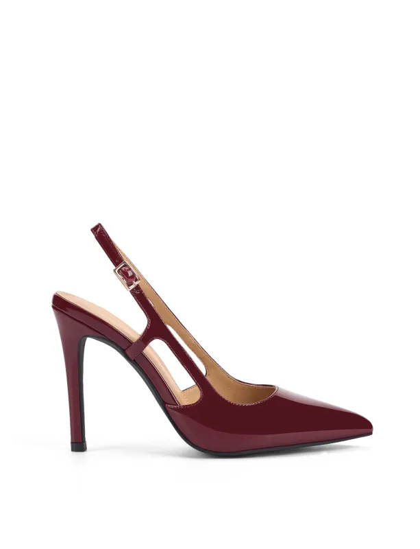 Cipriani Stiletto Pump - Wine Patent Leather made by Siren Shoes
