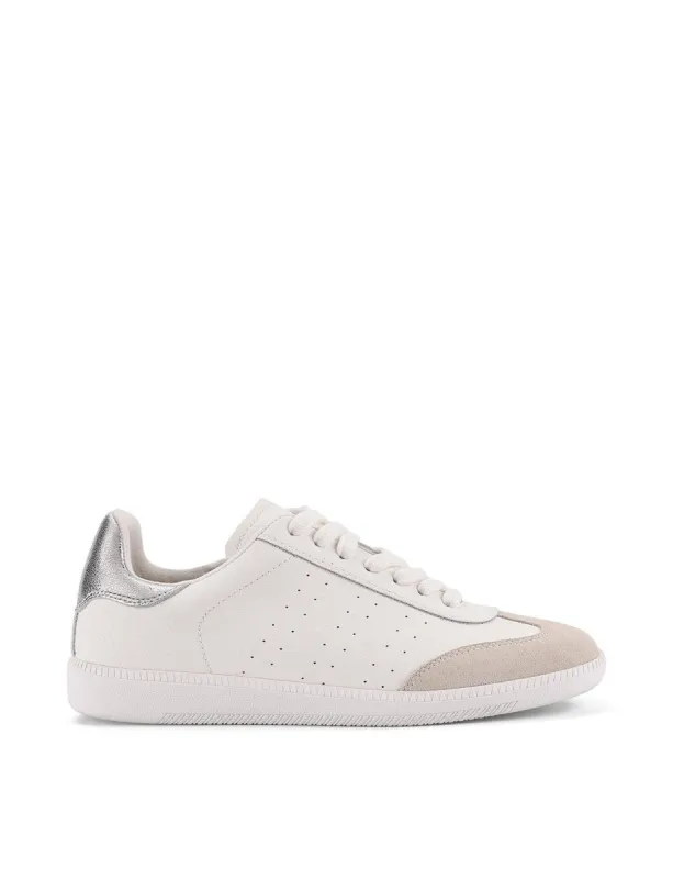 Sutton Cupsole Sneaker - White/Silver Leather sold by Siren Shoes