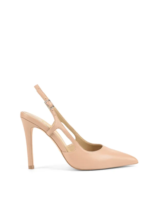 Cipriani Stiletto Pump - Almond Leather sold by Siren Shoes