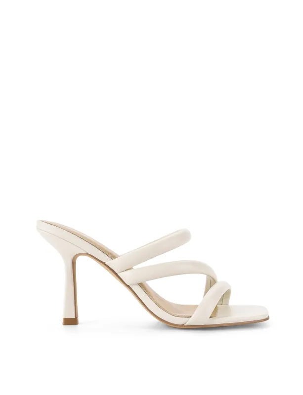 Spence Heeled Sandals - Chalk Leather sold by Siren Shoes