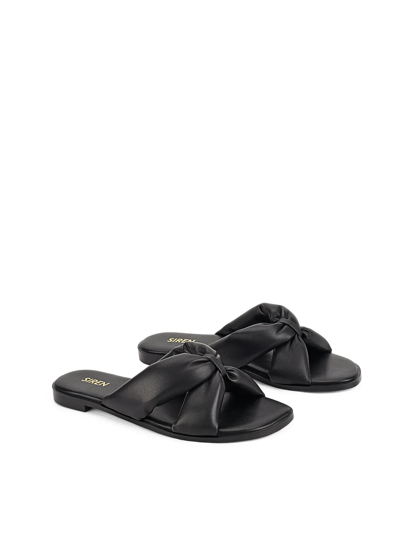 Madeline Flat Slides - Black Leather sold by Siren Shoes product image thumbnail 3