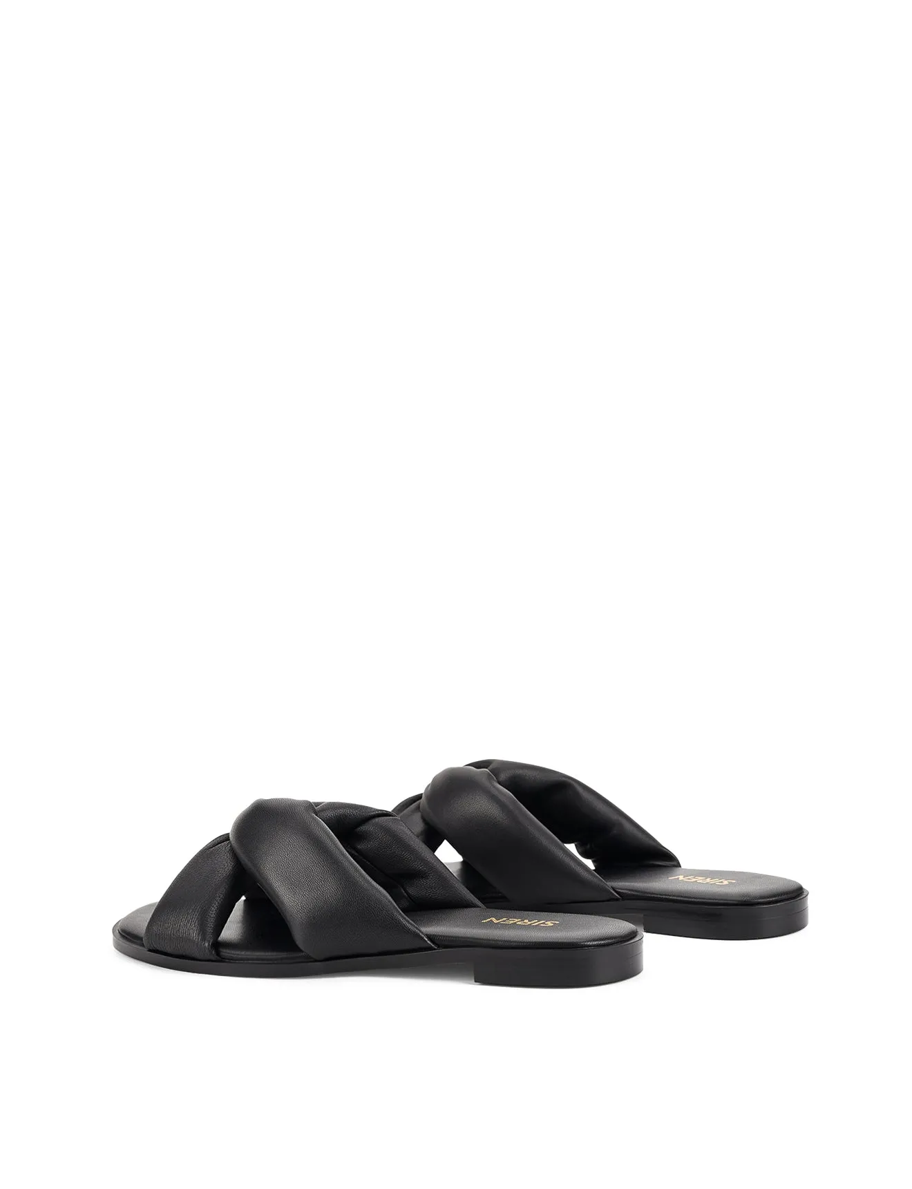 Madeline Flat Slides - Black Leather sold by Siren Shoes product image thumbnail 4
