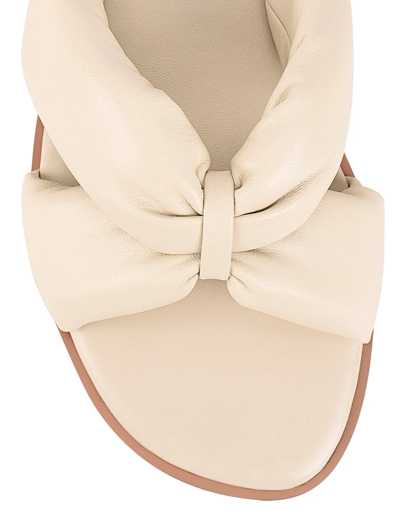 Madeline Flat Slides - Beige Leather sold by Siren Shoes product image thumbnail 4