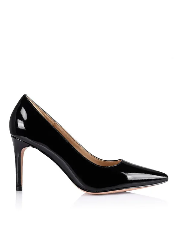 Julietta Classic Pumps - Black Patent sold by Siren Shoes