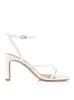 Kandice Block Heel Sandals - White Leather sold by Siren Shoes