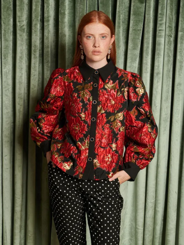 <b>DREAM</b> Illusions Jacquard Blouse sold by Sister Jane