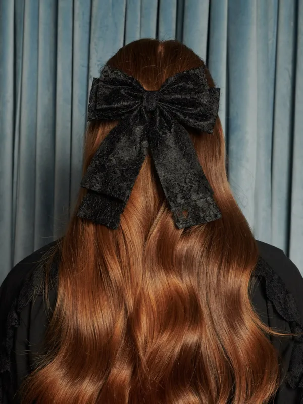 Eclipse Lace Hair Bow made by Sister Jane