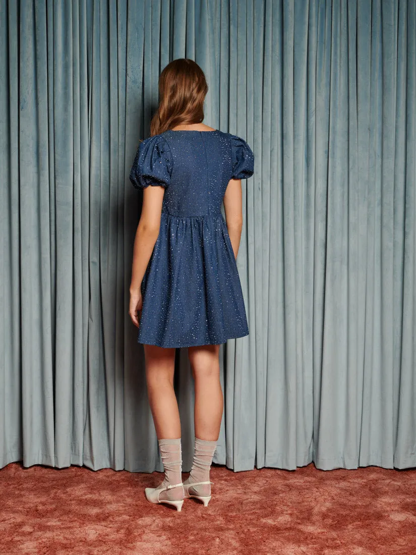 Daze Embellished Denim Mini Dress sold by Sister Jane product image thumbnail 3