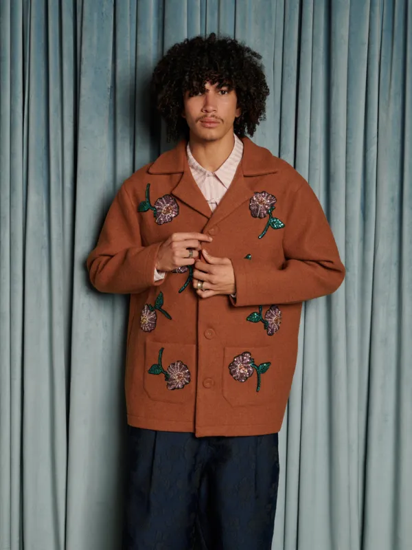 Odette Flower Embellished Jacket sold by Sister Jane