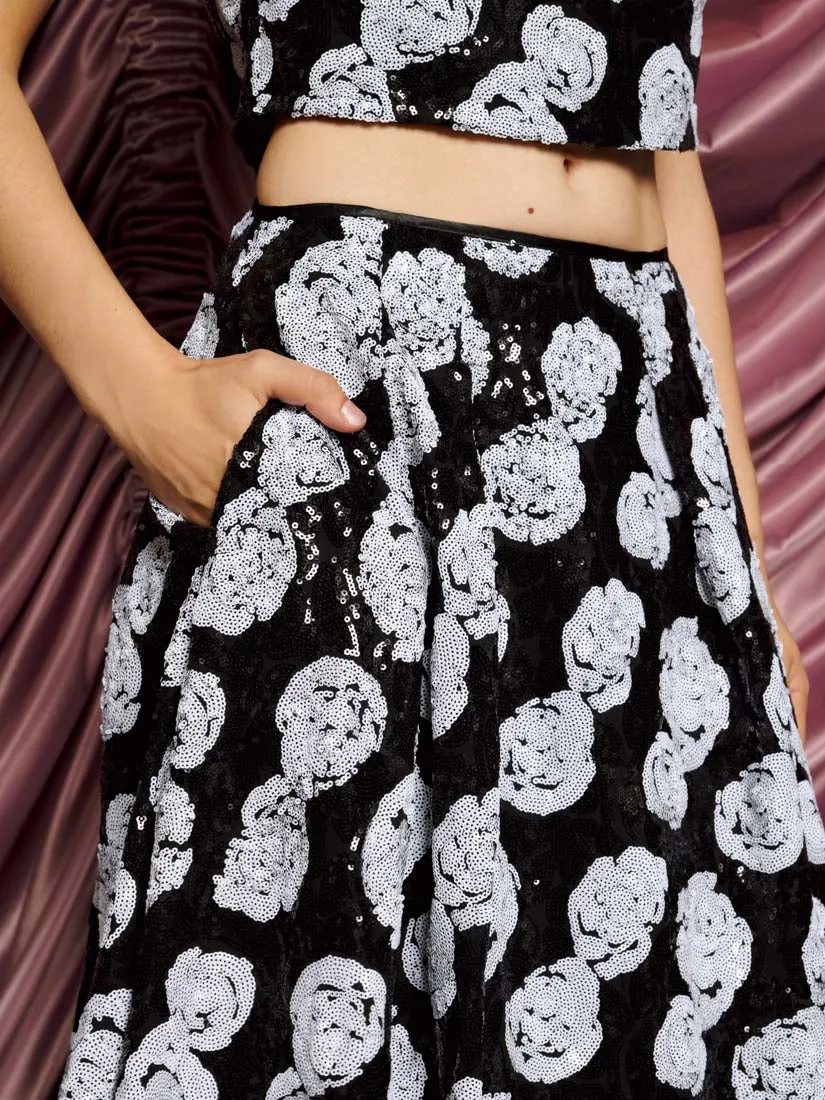 <b>DREAM</b> Roxie Rose Sequin Midi Skirt sold by Sister Jane product image thumbnail 5