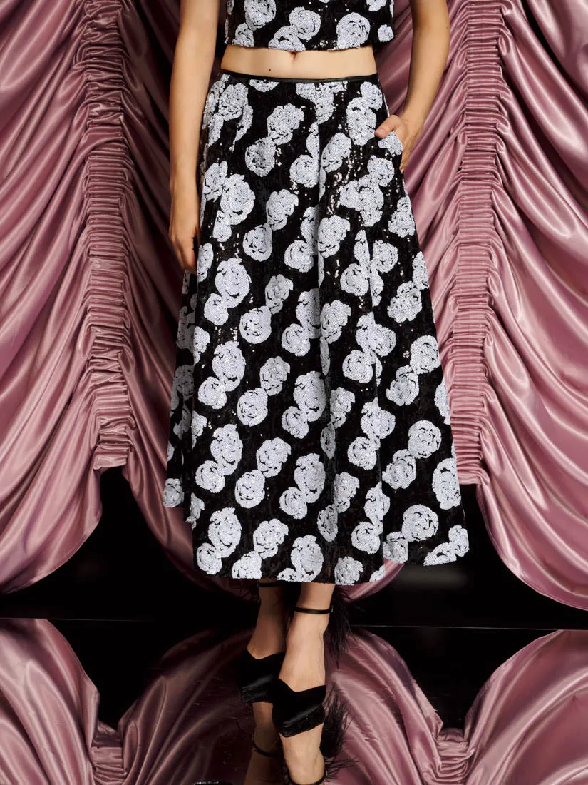 <b>DREAM</b> Roxie Rose Sequin Midi Skirt sold by Sister Jane