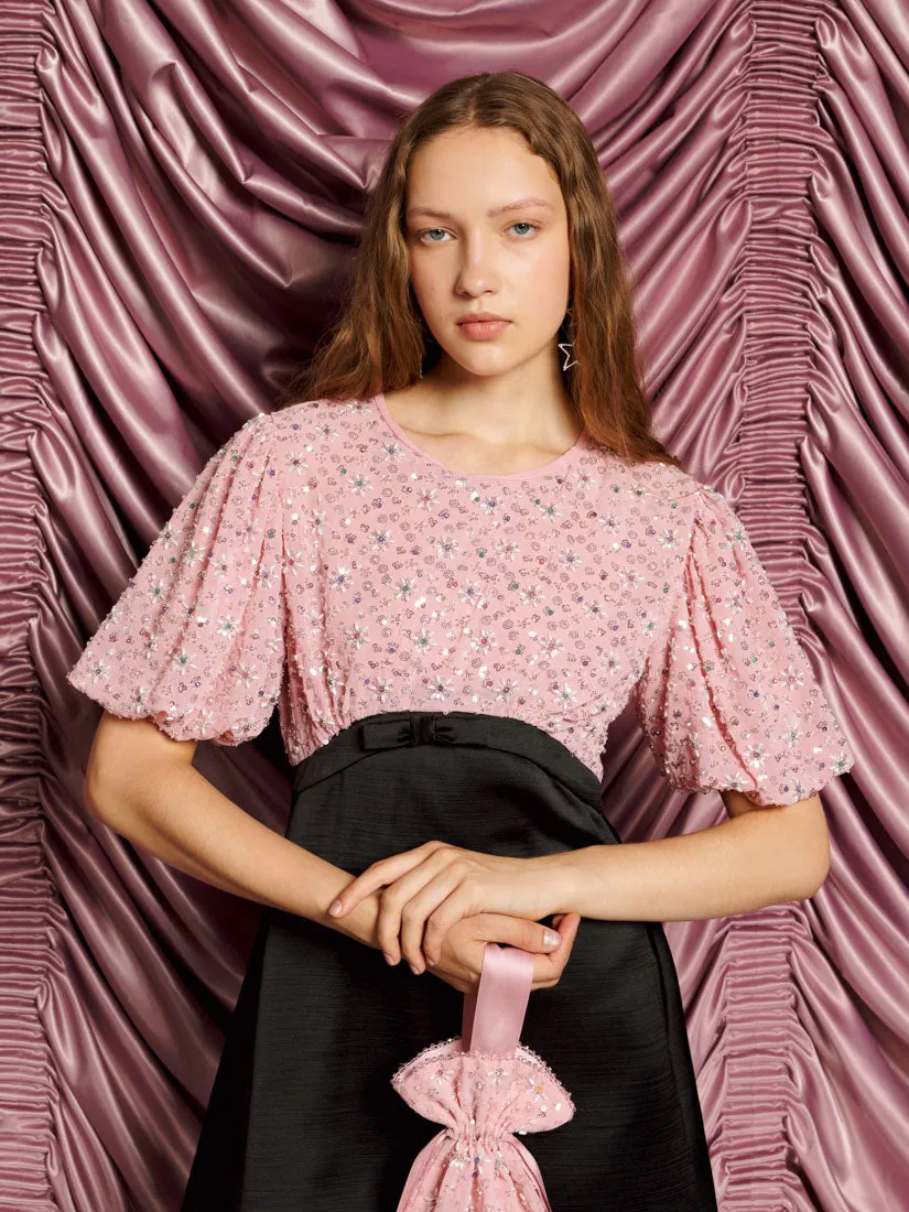 <b>DREAM</b> Pink Parade Embellished Mini Dress sold by Sister Jane product image thumbnail 5