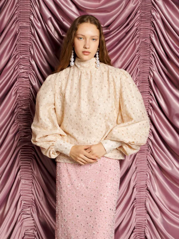 <b>DREAM</b> Sally Lace Bow Blouse sold by Sister Jane