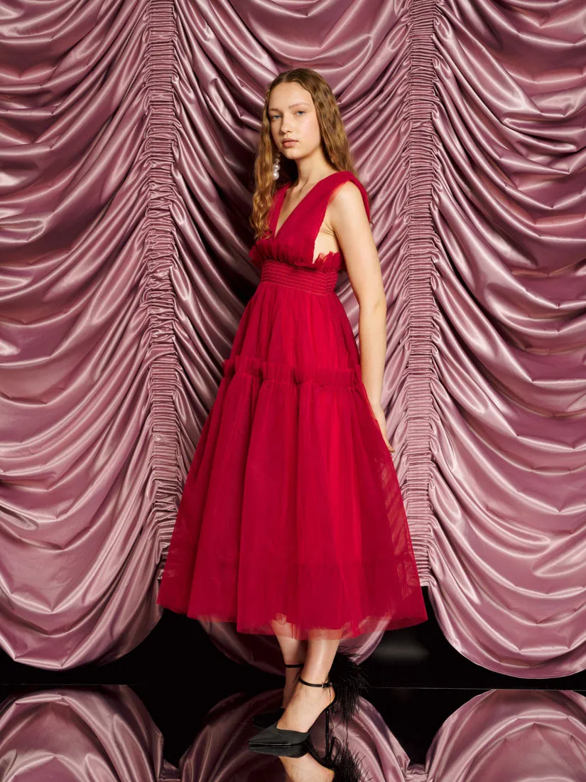 <b>DREAM</b> Rouge Tulle Midi Dress sold by Sister Jane product image thumbnail 2