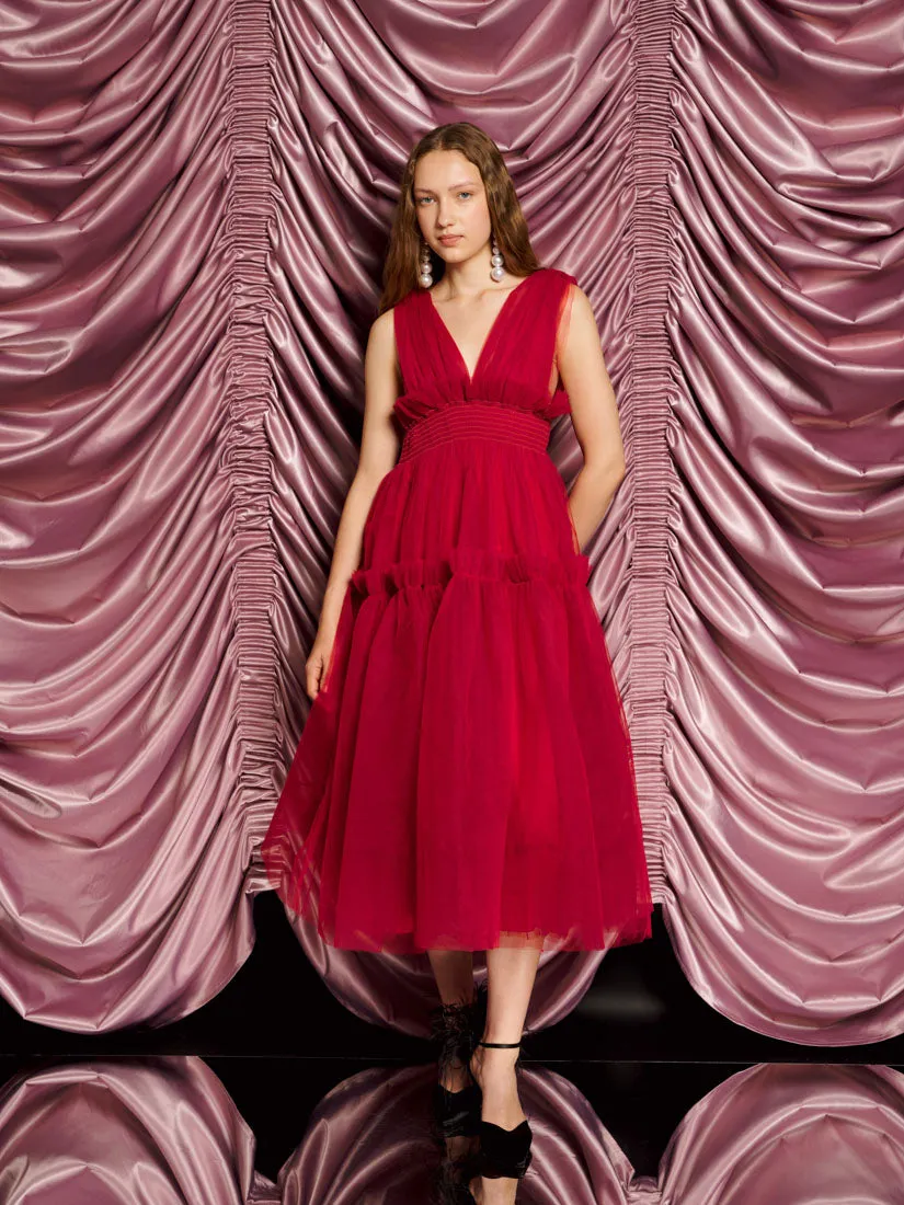 <b>DREAM</b> Rouge Tulle Midi Dress sold by Sister Jane product image thumbnail 4