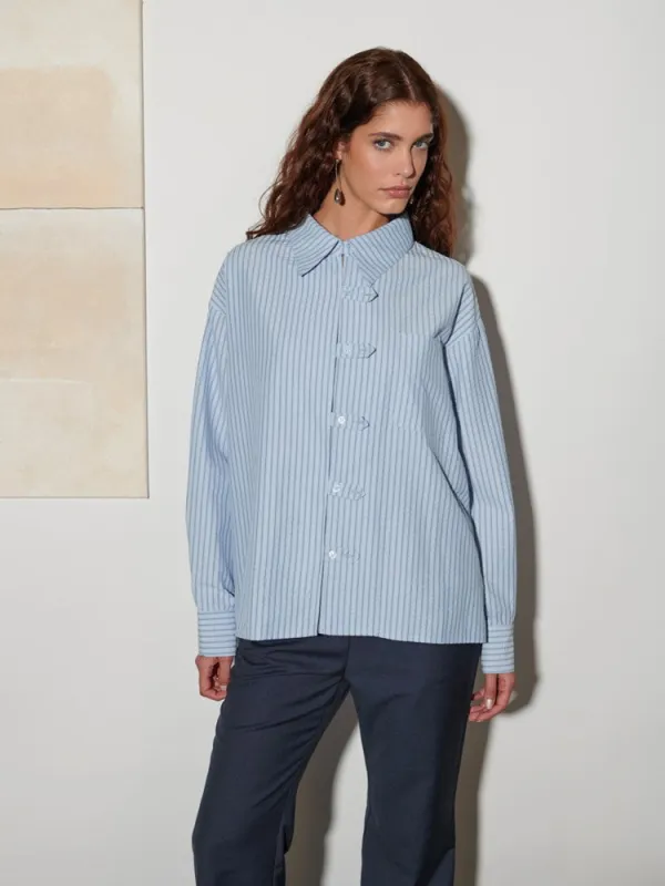 <b> Ghospell </b> Didion Striped Shirt made by Sister Jane