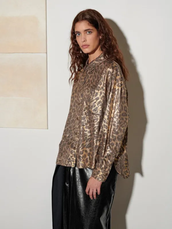 <b> Ghospell </b> Pamela Leopard Shirt sold by Sister Jane