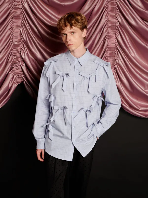 Jules Check Bows Shirt sold by Sister Jane