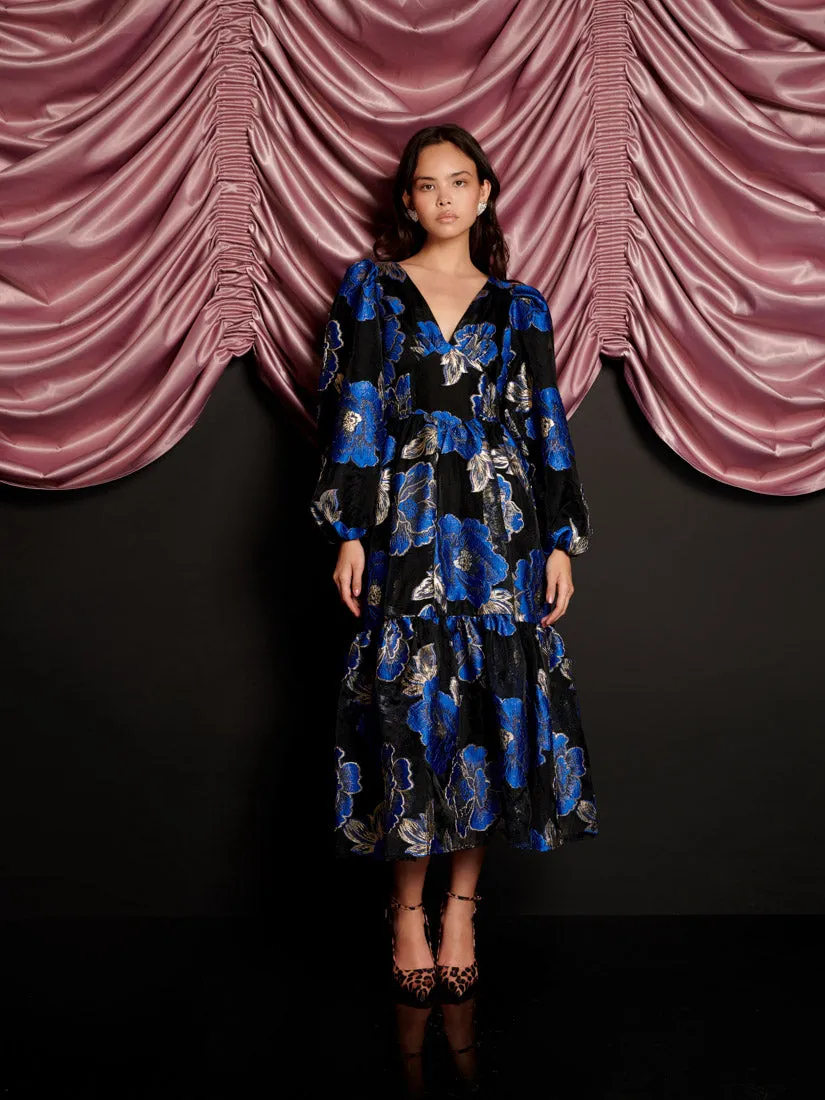 Blues Jacquard Midi Dress sold by Sister Jane product image thumbnail 4