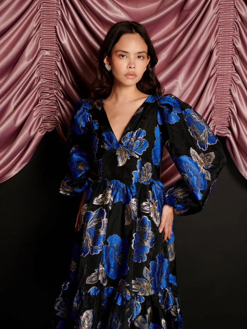 Blues Jacquard Midi Dress sold by Sister Jane product image thumbnail 5
